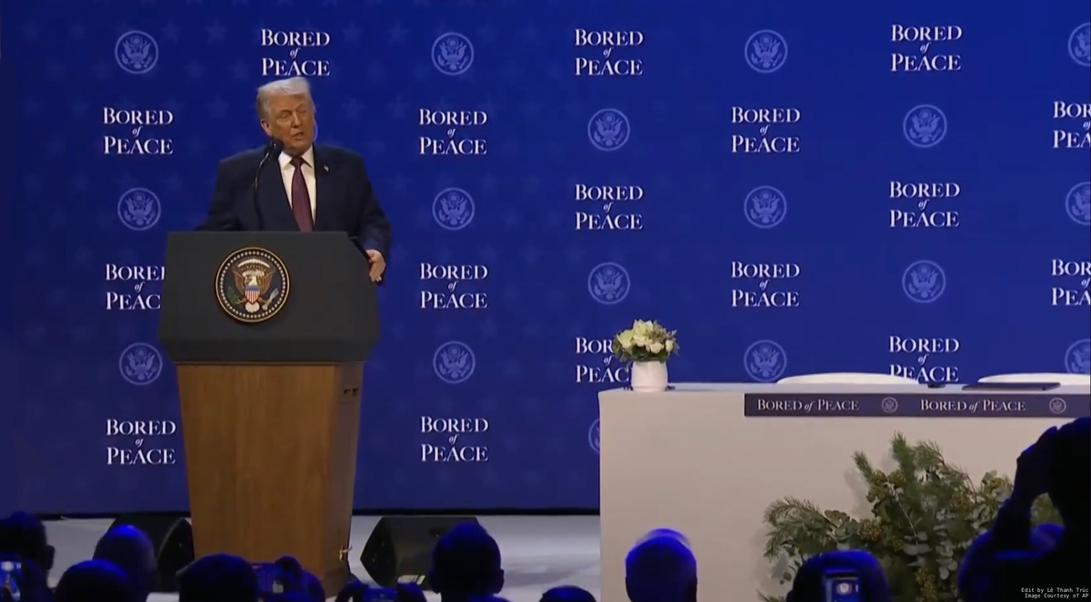 Trump's Bored Of Peace